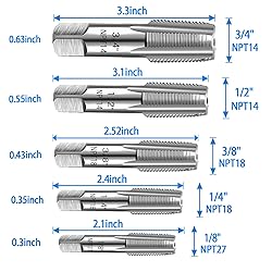 5-Piece NPT Pipe Tap