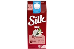 Silk Soy Milk, Vanilla, Dairy Free, Gluten Free, Vegan Milk with Vitamin D to Help Support Strong Bones, 64 FL OZ Half Gallon