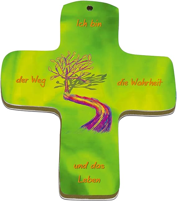 metALUm Premium Wandkreuz aus Metall und MDF | Weg | #52015