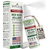 Hygea Natural Extra Strength Bed Bug &amp; Mite Travel Killer Spray TSA 3 oz | 66% Stronger | Child &amp; Pet Friendly | Hotels Suitcase Mattress | Stain &amp; Odor Free