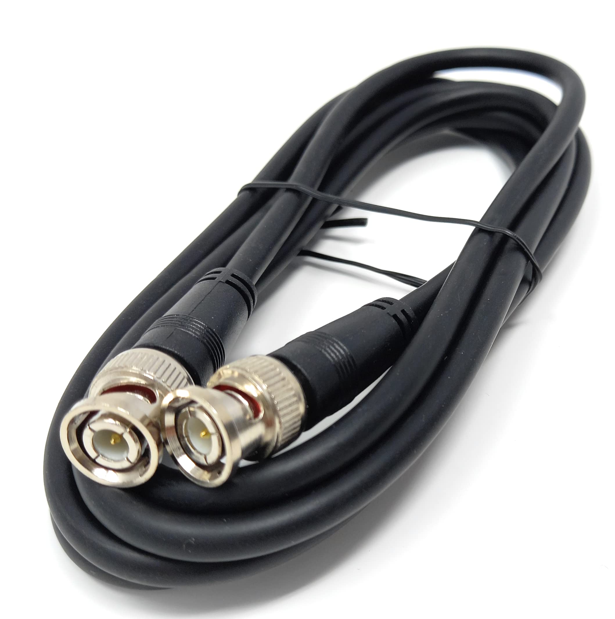 DRUT 2m BNC to BNC Cable Lead, Coaxial RG59/RG59U 75ohm for CCTV Video Camera, Male to Male Plugs 6.5ft