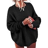 ForHailey Plus Size Sweaters for Women Batwing Sleeve Oversized Boat Neck Jumper Tops Chunky Knit Pullover Sweater XL-5XL
