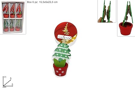 Segnaposto Natalizi Amazon.Set 6 Piantine Segnaposto Alberelli Natale In Legno Porta Appunti Con Molletta Legno Amazon It Casa E Cucina