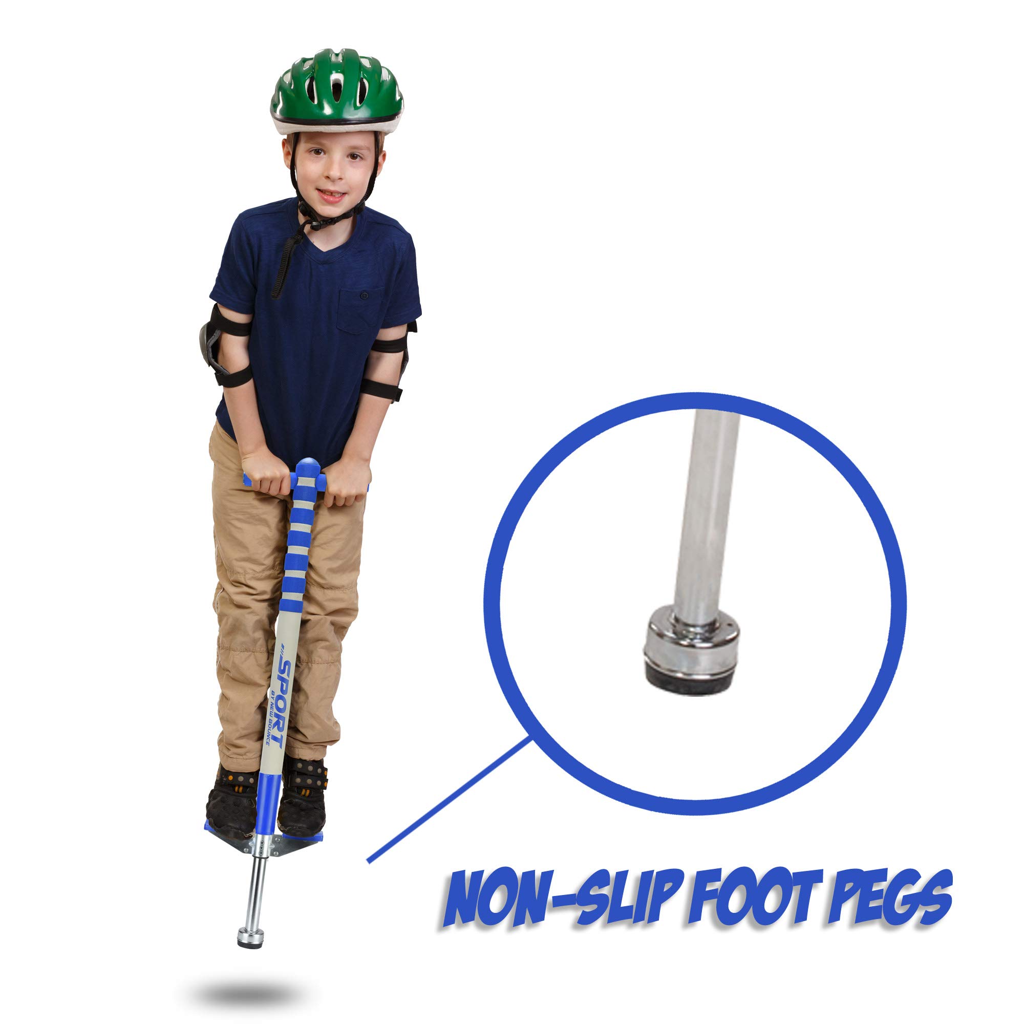 New Bounce Pogo Stick for Kids - Pogo Sticks, 40 to 80 Lbs - Sport Edition, Quality, Easy Grip, PogoStick for Hours of Wholesome Fun