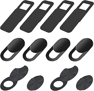 Deal4Shop Webcam Cover Slide, 0.7MM Thin Camera Blocker for Laptop Dell, HP, Lenovo, Asus, Surface Pro, MacBook, iMac, Mac Mini,iPad, Computer, Phone, Protect Your Privacy (12 Pack)