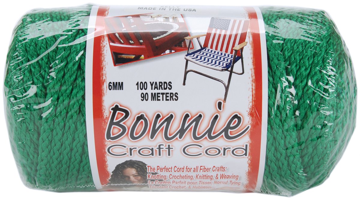 Pepperell Bonnie Macrame Craft Cord 6 MMX 100 Yard-Kelly, Pack of 1