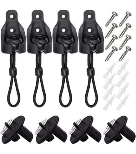 Black Pop Rivet 10-Pack Bungee Loops With Buttons & Pop Rivets - For Ute Tonneau Covers & Marine Repair Boat Loop - Foto 11