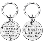 MXRSDF Goddaughter Gifts, Meaningful Keychain from Godparents for Birthday Graduation Mothers Day Christmas, All Age