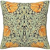 Beanstack William Morris Pillow Covers Yellow Green Floral Throw Pillows Vintage Botanical Flower Art Decorative Pillow Cases Outdoor Decor Farmhouse Cushion Case for Couch Sofa 18x18 Set of 2