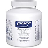 Pure Encapsulations Magnesium (Citrate) - Supplement for Sleep, Heart Health, Cognitive Health, Bone Health, Energy, Muscles, and Metabolism* - with Premium Magnesium - 180 Capsules