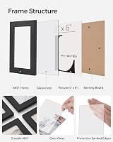 SONGMICS 12-Photo Picture Frame Collage Wall Mount RPF22BK Ink Black view 3