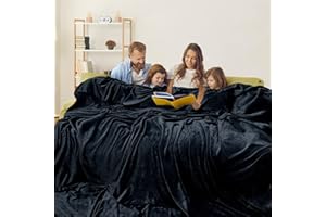 LASYL 𝗟𝗮𝗦𝘆𝗟 Super Big Fleece Blanket - Oversized King 120"x120", Soft Cozy Extra Large 300GSM Flannel Blanket for Couch, Bed, Sofa, Camping, California Warm Blanket All Season