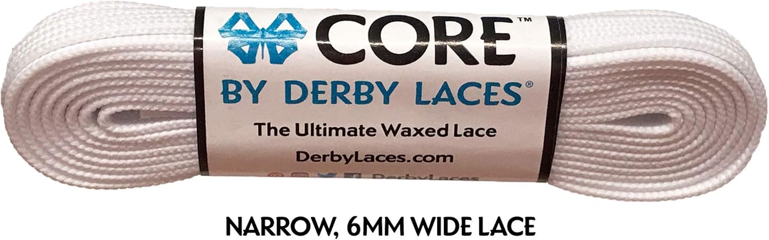 Derby Laces CORE Narrow 6mm Waxed Lace for Figure Skates, Roller Skates, Boots, and Regular Shoes : Sports & Outdoors
