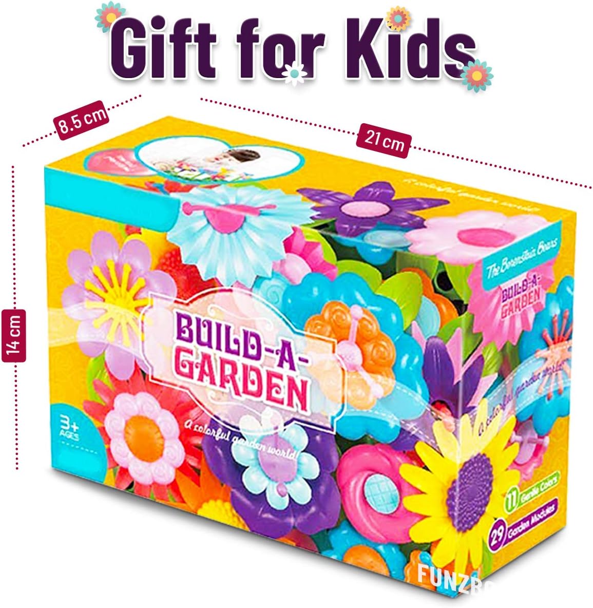 FunzBo Flower Garden Building Toys for Girls - STEM Toy Gardening Pretend Gift for Kids - Stacking Game for Toddlers playset - Educational Activity for Preschool Children Age 3 4 5 6 7 Year Old Boys: Toys & Games