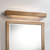 Possini Euro Design Possini Euro Cascadia 23 1/2" Wide Brass and Glass LED Bath Light