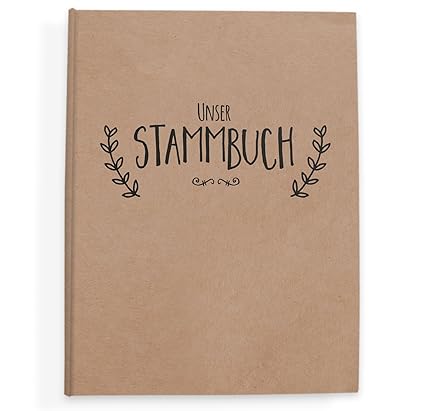 bigdaygraphix Stammbuch der Familie Familienstammbuch Simple Vintage schwarz
