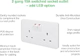 Schneider Electric Lisse 13A 2-Gang SP Switched Plug Socket White Urea view 5