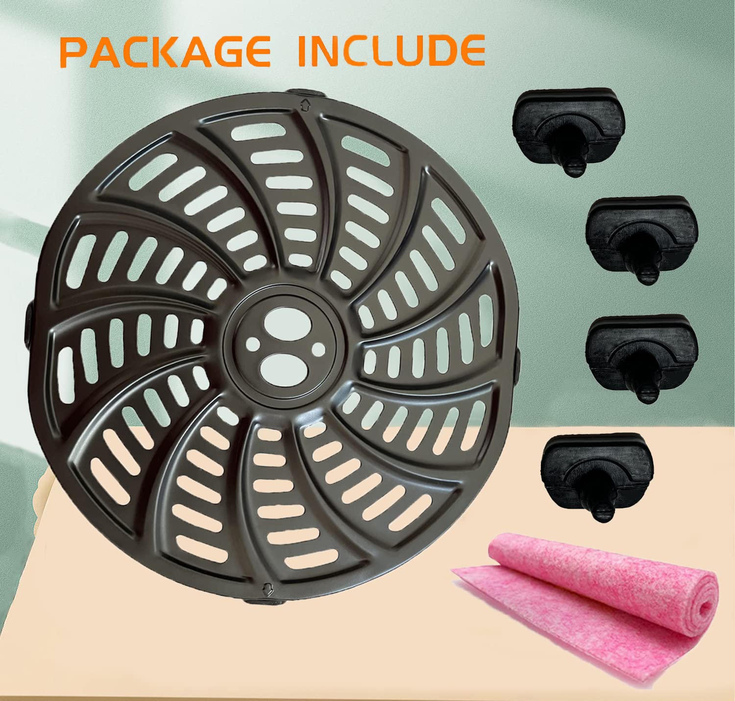 6QT Air Fryer Replacement Crisper Tray for Gourmia GAF698/GAF686 Air Fryers, Upgraded Air Fryer Grill Plate, Grill Pan Grate Grid for Gourmia 6QT Air Fryers, Nonstick, Dishwasher Safe