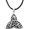HAQUIL Triquetra Necklace, Celtic Knot Triquetra Pendant, Celtic Jewelry Gift for Men and Women