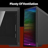 GameMax Abyss ARGB E-ATX PC Gaming Case Black Tempered Glass Infinity Mirror view 6