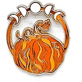 Lunar Pumpkin Hard Enamel Pin - Fun Series - Enamel Lapel Pin - Plated Badge for Clothing, Bags, and Lanyards