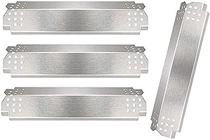 Adviace Grill Replacement Parts for Nexgrill 720-0830H, 720-0864, 720-0864M Gas Grills, 4 Pack Stainless Steel Grill Heat Plates Shield Tent, Burner Cover for Home Depot Nexgrill 4 Burner 720-0830H