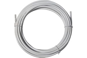 Metpure 1/4" OD 25 Feet Length LLDPE Polyethylene Tubing for Reverse Osmosis De-ionized Water Filtration Systems, Refrigerators, and Other Appliances (1/4" OD, 25', White)