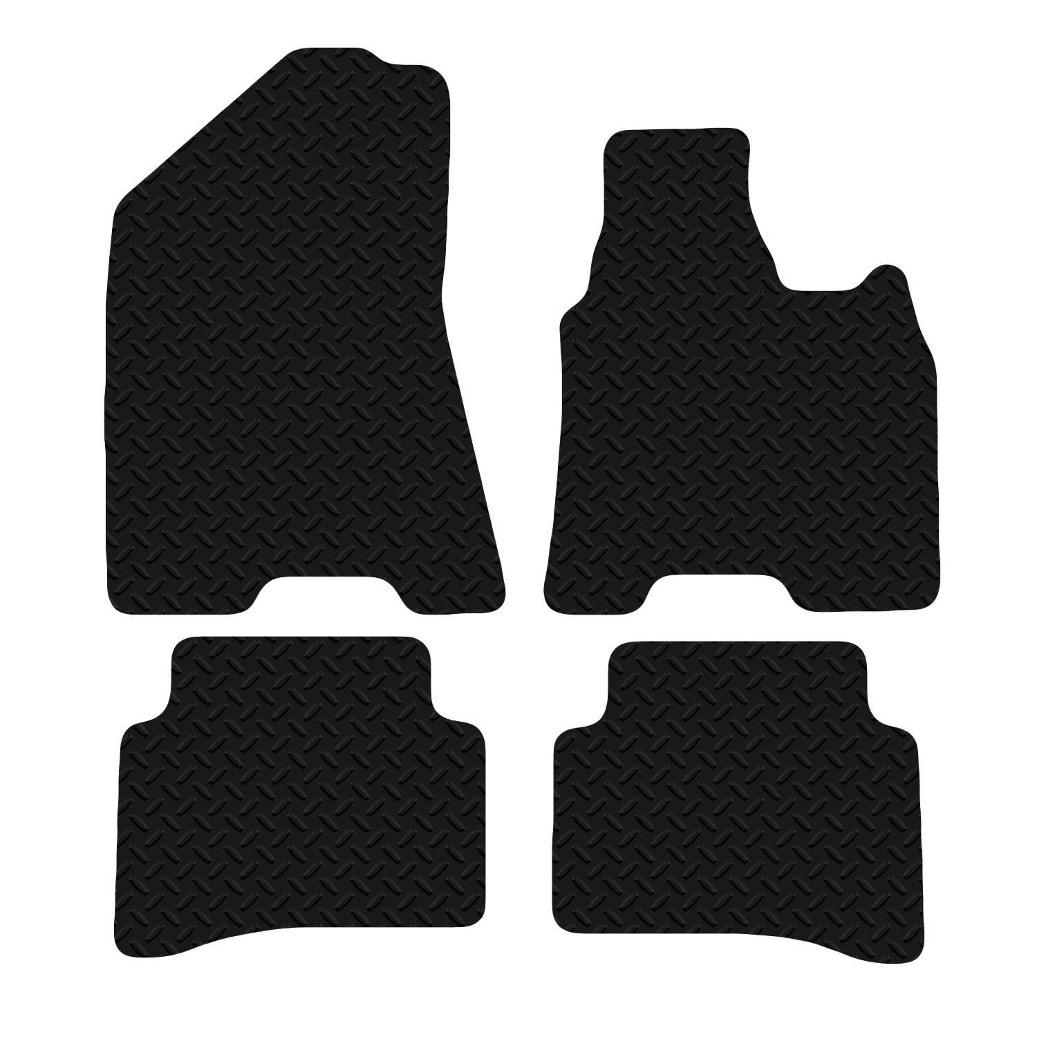 Carsio Car Mats For Kia Sportage 2016 to 2020 3mm 4pc Set Tailored Fit Rubber Floor Mat Complete Accessory Black Custom Fitted - Anti-Slip Backing, Heavy Duty & Waterproof