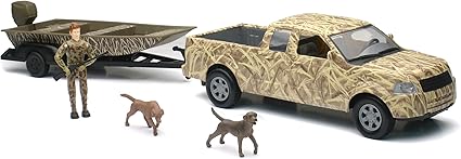 toy truck with boat trailer