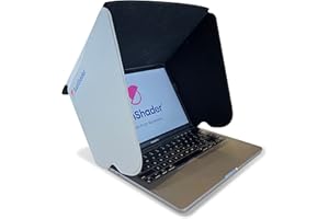 SunShader2 - The Anti-Glare Laptop Sun Shade, Heat Shield & Privacy Screen for Laptops (Large, White) US Patent 10963010