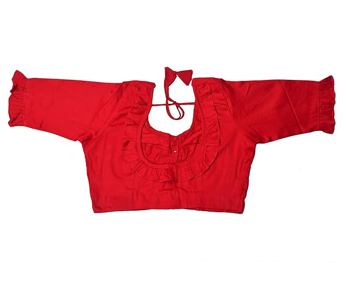 RED BUTTER COTTON DESIGN BLOUSE