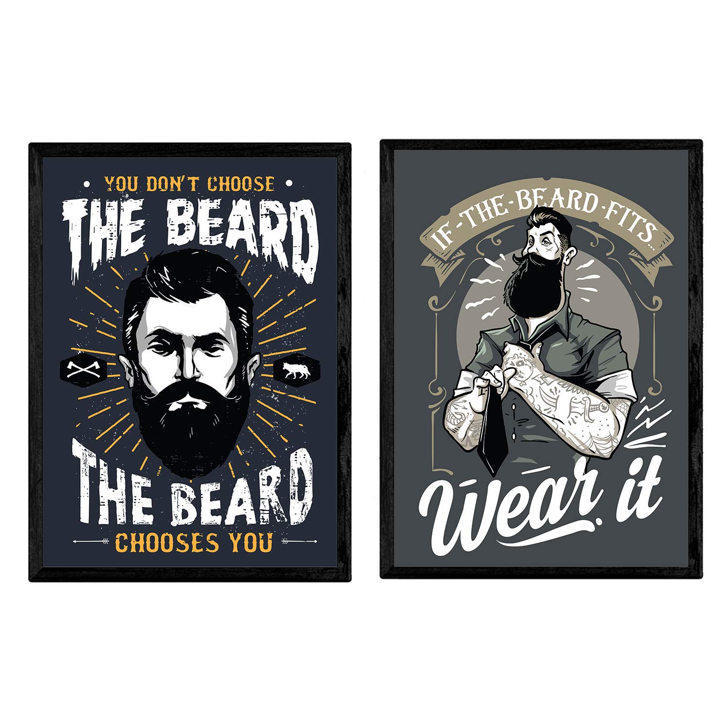 Nacnic Poster always wears beard. Design decorative sheet. A3 size — image 1