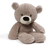 GUND Fuzzy 13.5-Inch Classic Gray Teddy Bear Plush Toy for Ages 0+ | Slender Frame and Posable Dangling Limbs Promote On The Go Travel Pretend Play; Teaches Nurturing and Fine Motor Skills