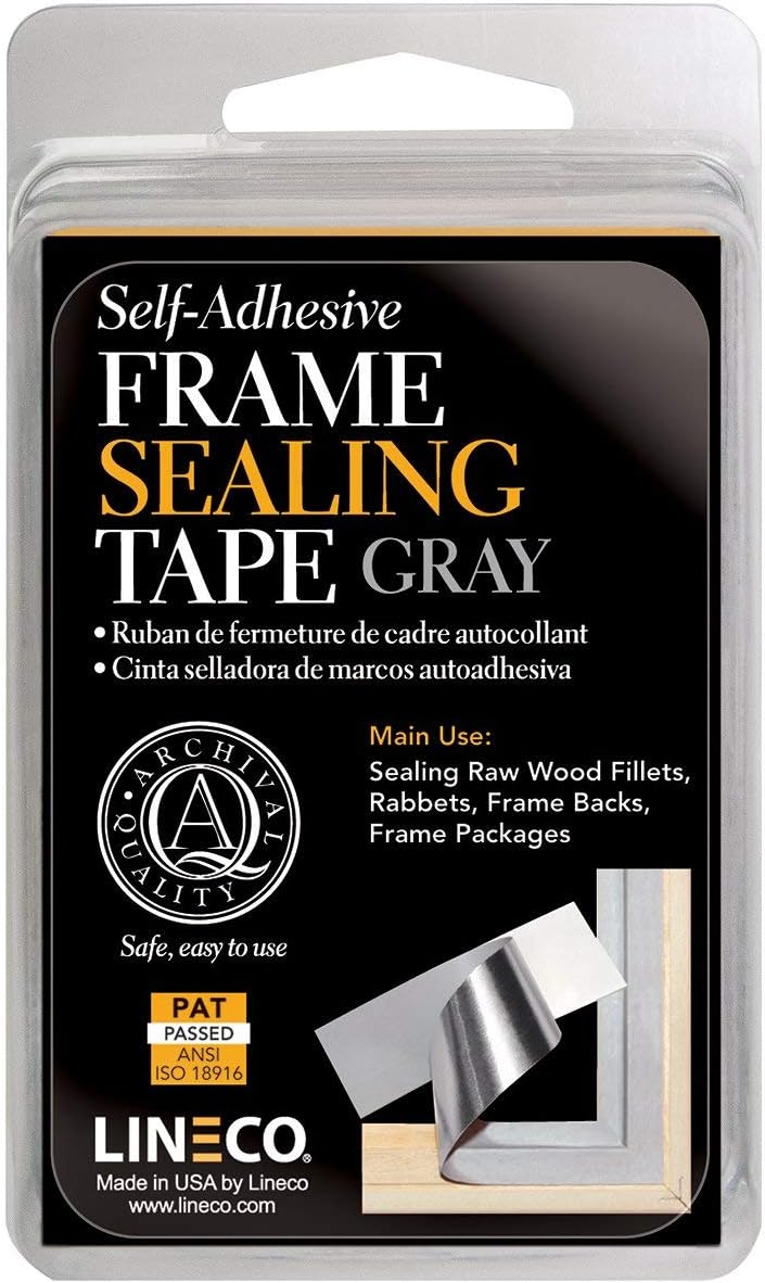 Lineco Self-Adhesive Frame Sealing Tape-Blue/Gray 1.25"X24'