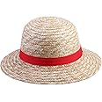 Straw Hat Cosplay Accessory Anime Sun Beach Hats for Halloween Party Travel Performance Costume Straw
