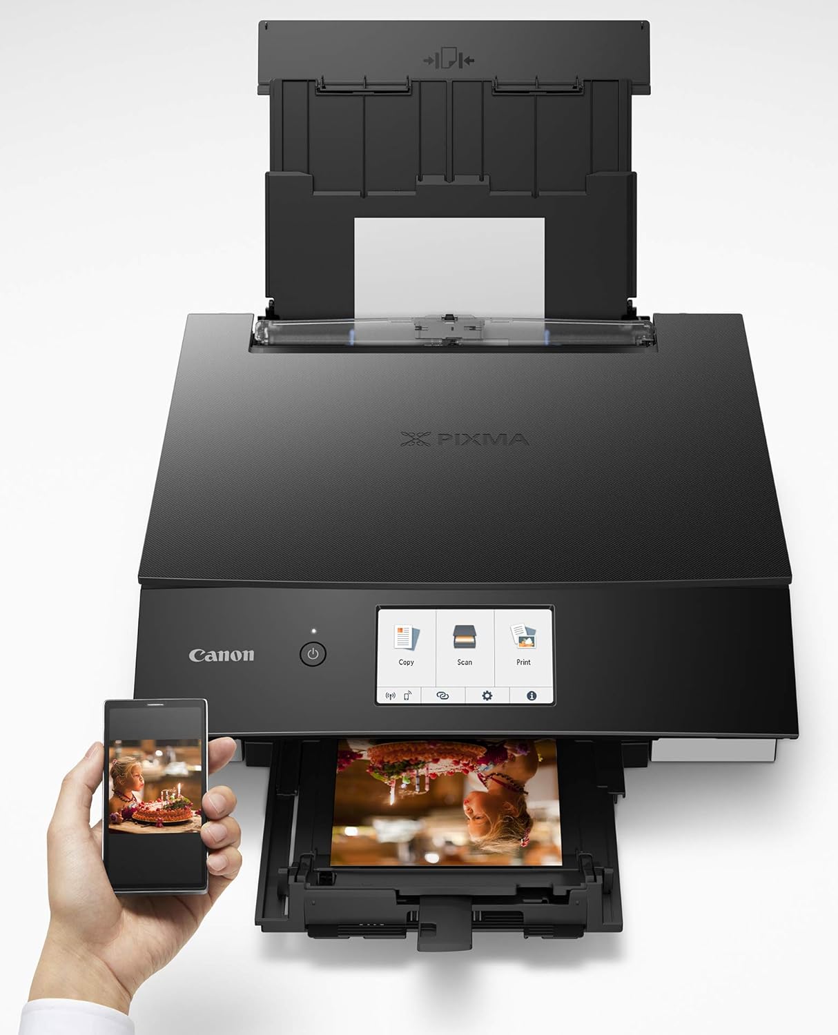 Canon TS8220 Wireless All in One Photo Printer with Scannier and Copier, Mobile Printing, Black,  Dash Replenishment Ready: Electronics