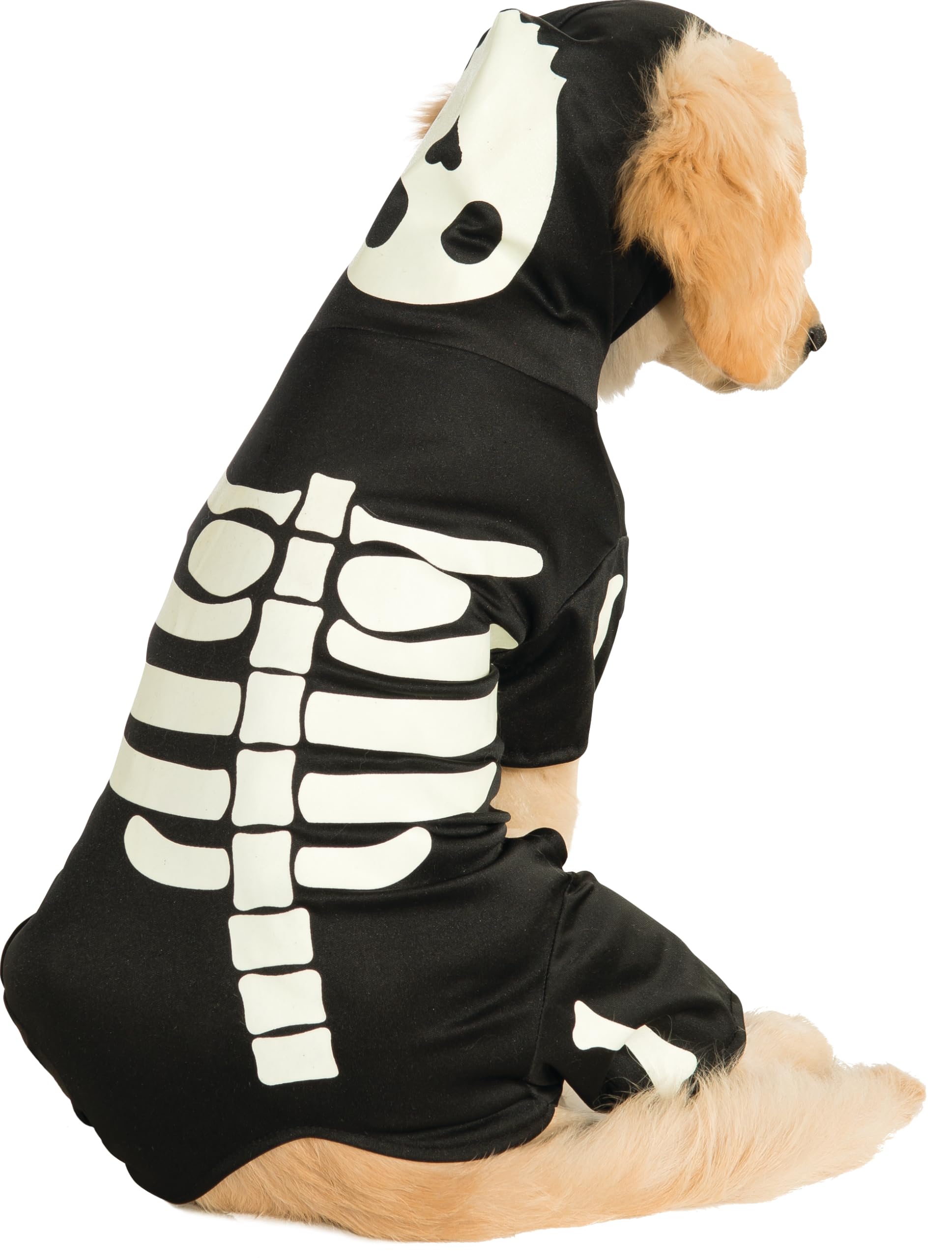 Official Rubie's Skeleton Hoodie Pet Dog Halloween Costume, Size: X-Large Neck to Tail 28 inch, Chest 24 inch