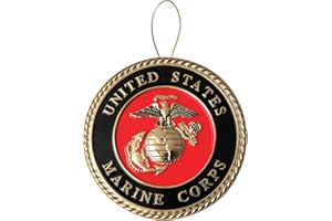 ALLIED FLAG Allied Products Marine Corps Heroes Series Holiday Ornament - Officially Licensed Marine Corps Medallion