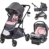 Baby Trend Passport® Switch 6-in-1 Modular Stroller Travel System with EZ-Lift™ Plus Infant Car Seat, Dash Pink