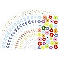585 Mini Flower Stickers for Scrapbooking, Boho Tiny Cute Self-Adhesive Pastel Stickers - Vinyl Flower Decals for Water Bottle, Laptop, Car, Cellphone Case, Arts & Craft