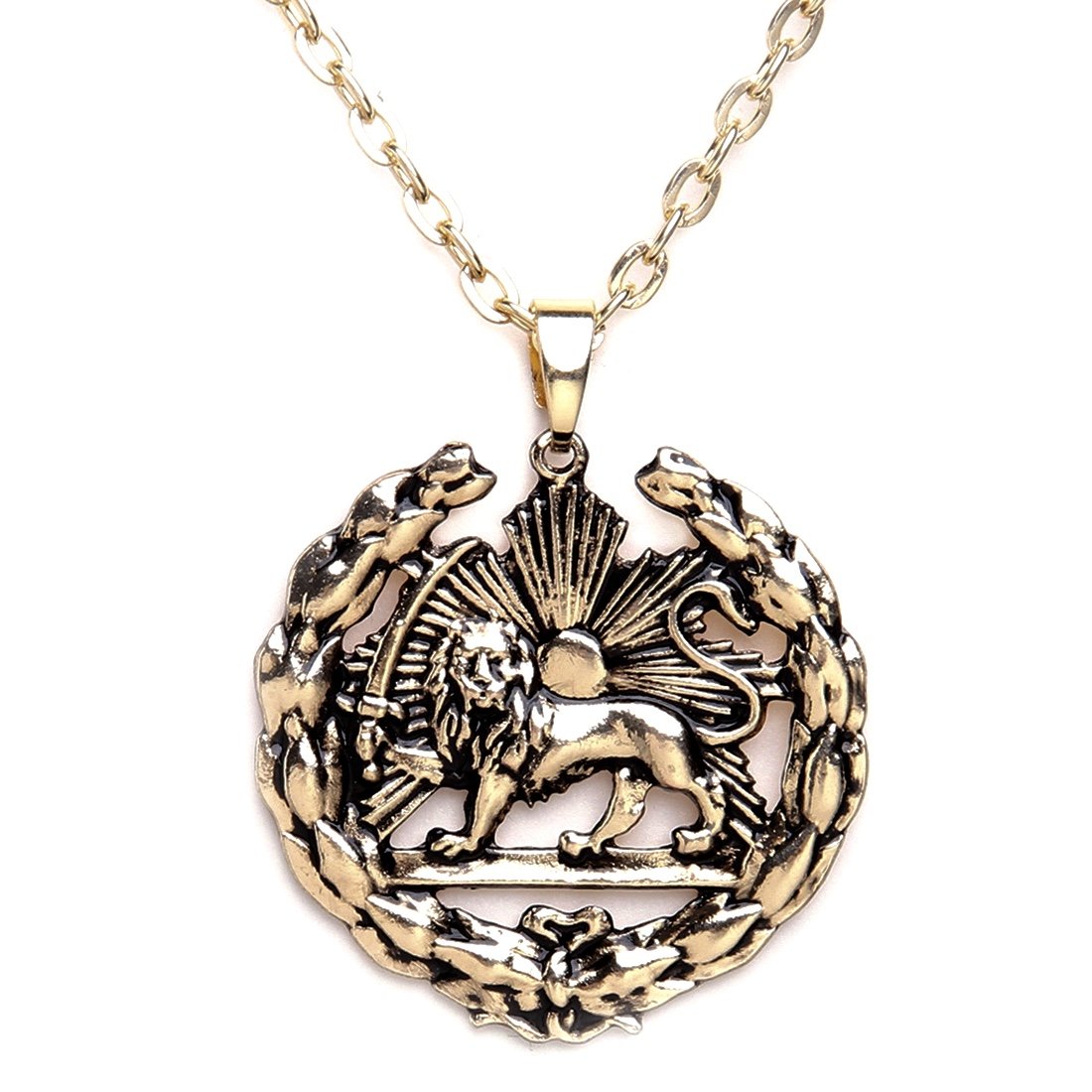Buy Antique Gold Pt Shir Khorshid Lion 