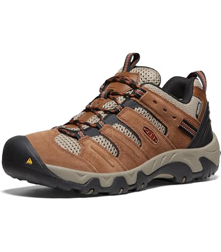 Keen Ridge Flex Mens Hiking Boot 9 Timberwolf Ketchup Lace-Up Low Top Waterproof KEEN Ridge Flex Waterproof Shoes Mens | Christy Sports main image 3