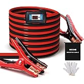 NOONE 2 Gauge Jumper Cable Heavy Duty Car Battery Clamps, for Jump Starting Dead or Weak Batteries Booster Cables with S7 Reverse Polarity Protection and Carry (2 Gauge 20 Feet)