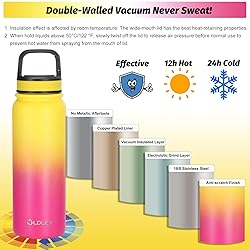 OLDLEY Insulated Water Bottle with Straw 20oz