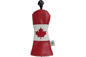 Foretra Canada Flag - Golf Club Covers Headcover Driver Blade Mallet Putter Cover Alignment Stick Holder Hybrid Fairway Wood 