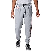 FOCO NFL Men's Officially Licensed Heathered Gray Primary Logo Wordmark Team Stripe Football Sweatpants Joggers Pants