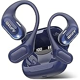 Open Ear Headphones, Bluetooth 5.4 Headphones Sports, Premium Sound with HD Mic Wireless Earbuds, 48H Playtime LED Power Display Ear Buds, IPX7 Lightweight Comfort Earphones for Running, Working, Blue