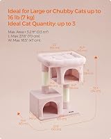Feandrea Cat Tree Tower 84 cm Large Cat perch 56x40 cm 2 Caves PCT061P01V1 view 6