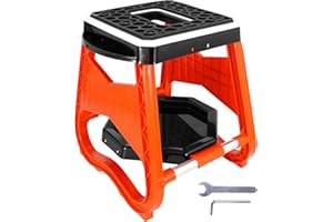 RUTU Dirt Bike Stands and Lifts - Motorcycle Stand Universal Panel - Includes Detachable Tool Tray and Steel Frame- Commonly used on Dirt Bike Motocross - 550lbs - Orange