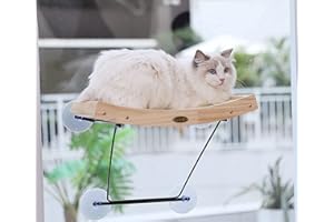 Pecute 2 in 1 Cat Window Perches - Sunny Seat + Sisal Cat Scratcher, Cats Hammock Window Kitten Mounted Bed Scratching Pad, S